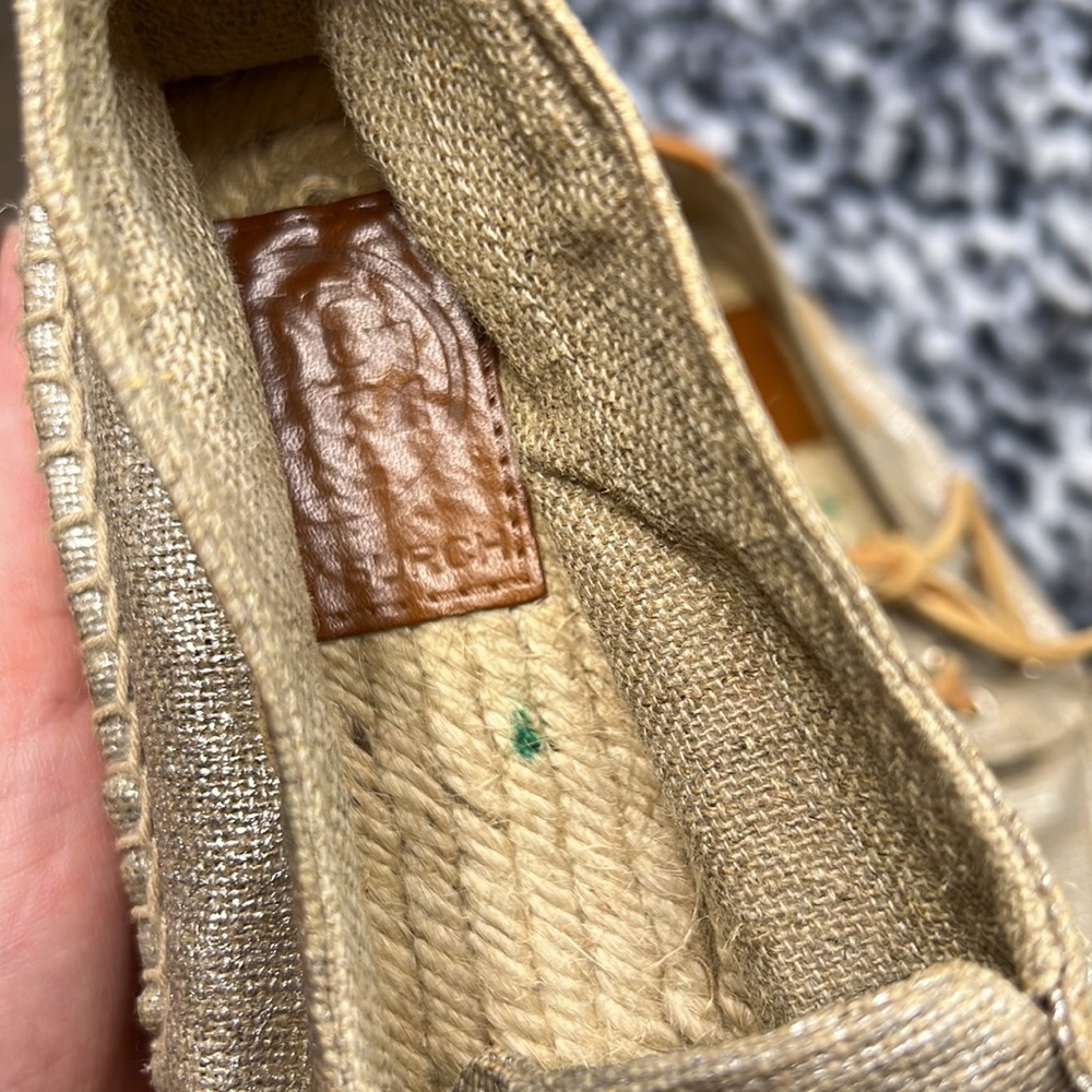 Tory Burch Natural Canvas Espadrille with Tan Leather Laces - Picture 5 of 12